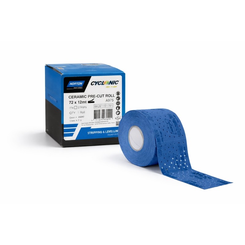 NORTON ceramic pre-cut roll blu