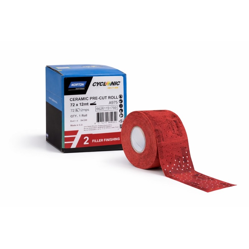 NORTON ceramic pre-cut roll N.2 rosso
